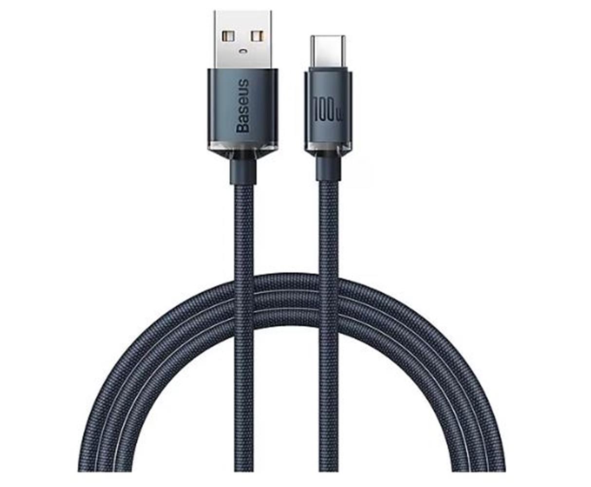 Baseus Crystal C to C 100W Kablo 1.2m Siyah (CAJY000601)