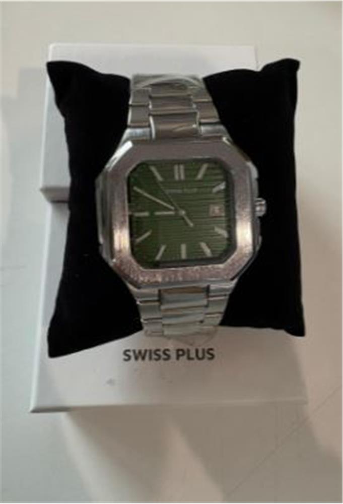 Swiss Plus Man Watch Premium Seri Model-7 RS23146 Green-Silver