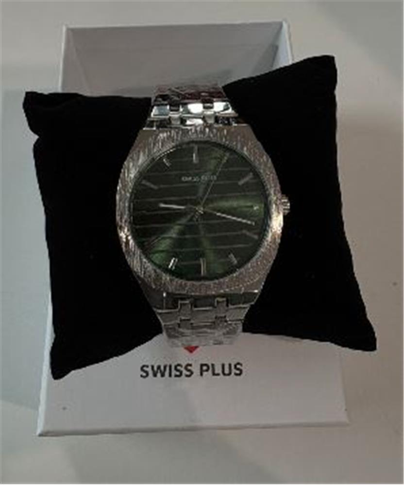 Swiss Plus Man Watch Basic Seri Model-5 ST2302AGP Green-Silver