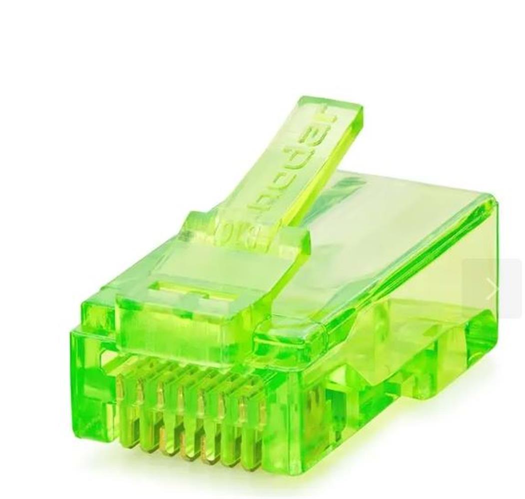 Kruxon ND2401 CAT6 EZ RJ45 Konnektör 100 Adet Plastik Kutu - Yeşil