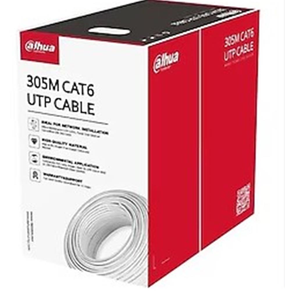 Dahua PFM920I Saf Full Bakır Cat6 Kablo Beyaz 305 Metre İç Ortam
