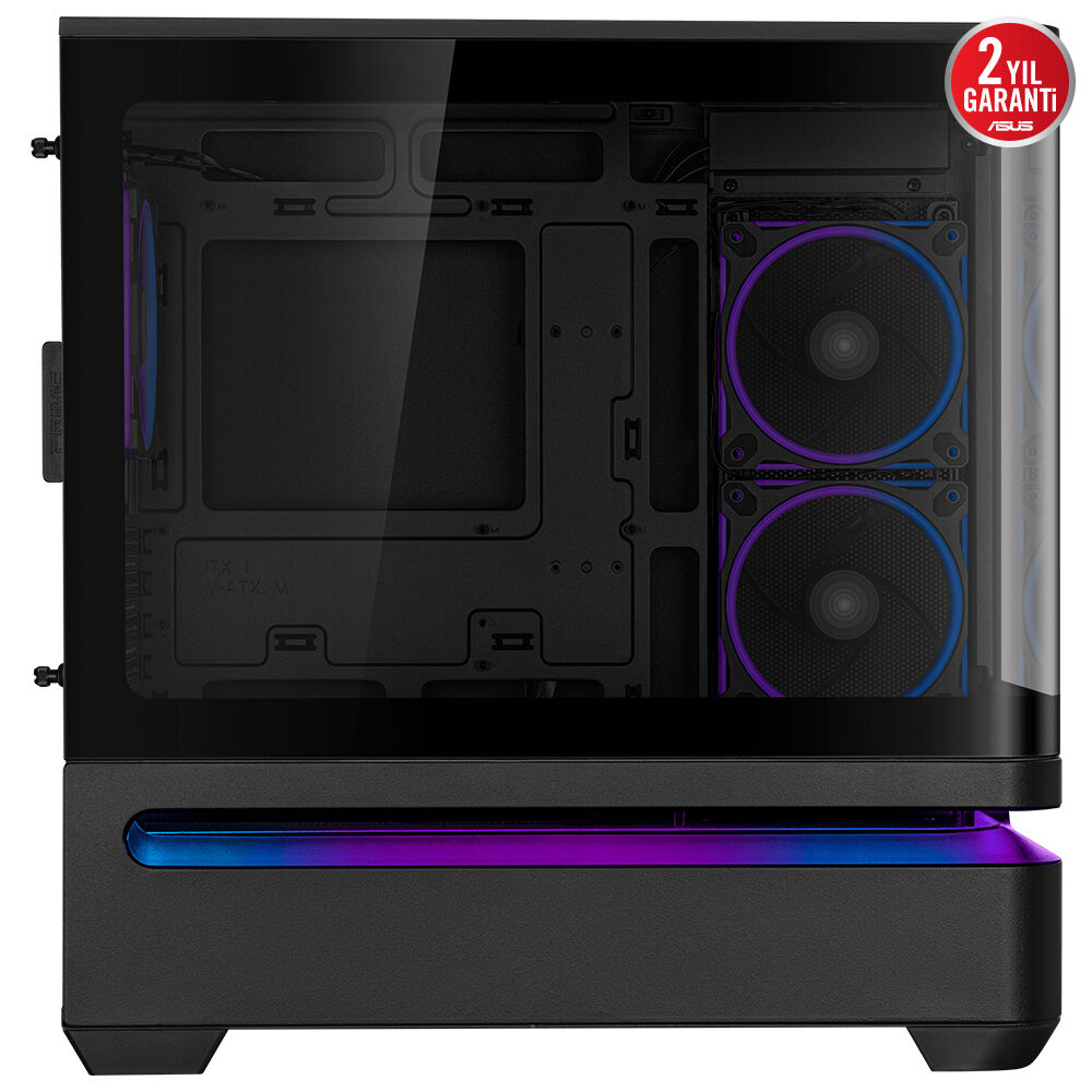 Asus PRIME AP202 Siyah Temperli Cam mATX Mini Tower Fanlı ARGB Kasa