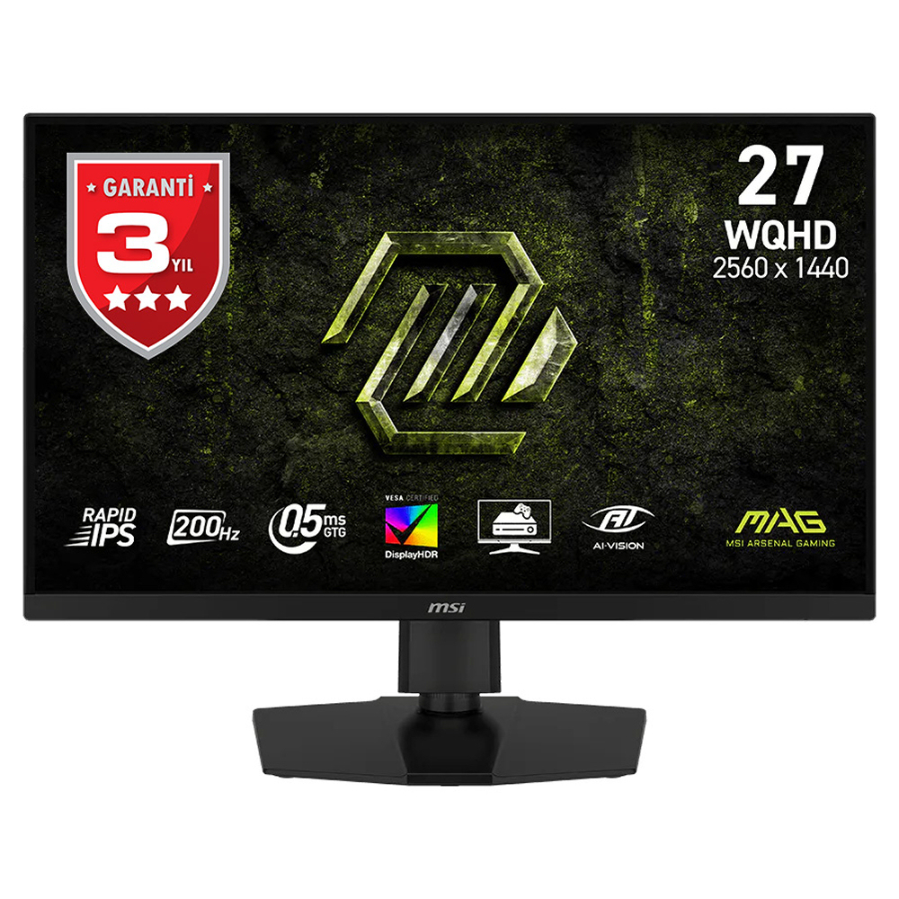MSI 27" MAG 274QPF E20 Flat RAPID IPS 0.5ms FreeSync Premium Pivot Siyah WQHD Monitör