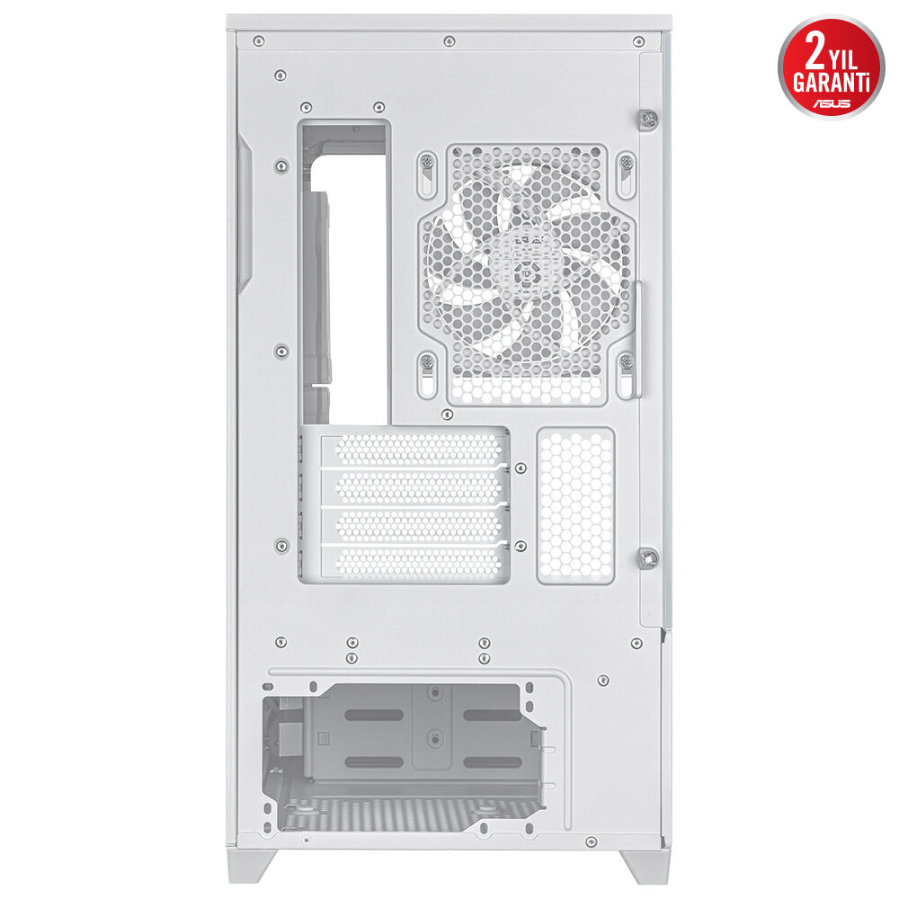 Asus PRIME AP202 Beyaz Temperli Cam mATX Mini Tower Fanlı ARGB Kasa