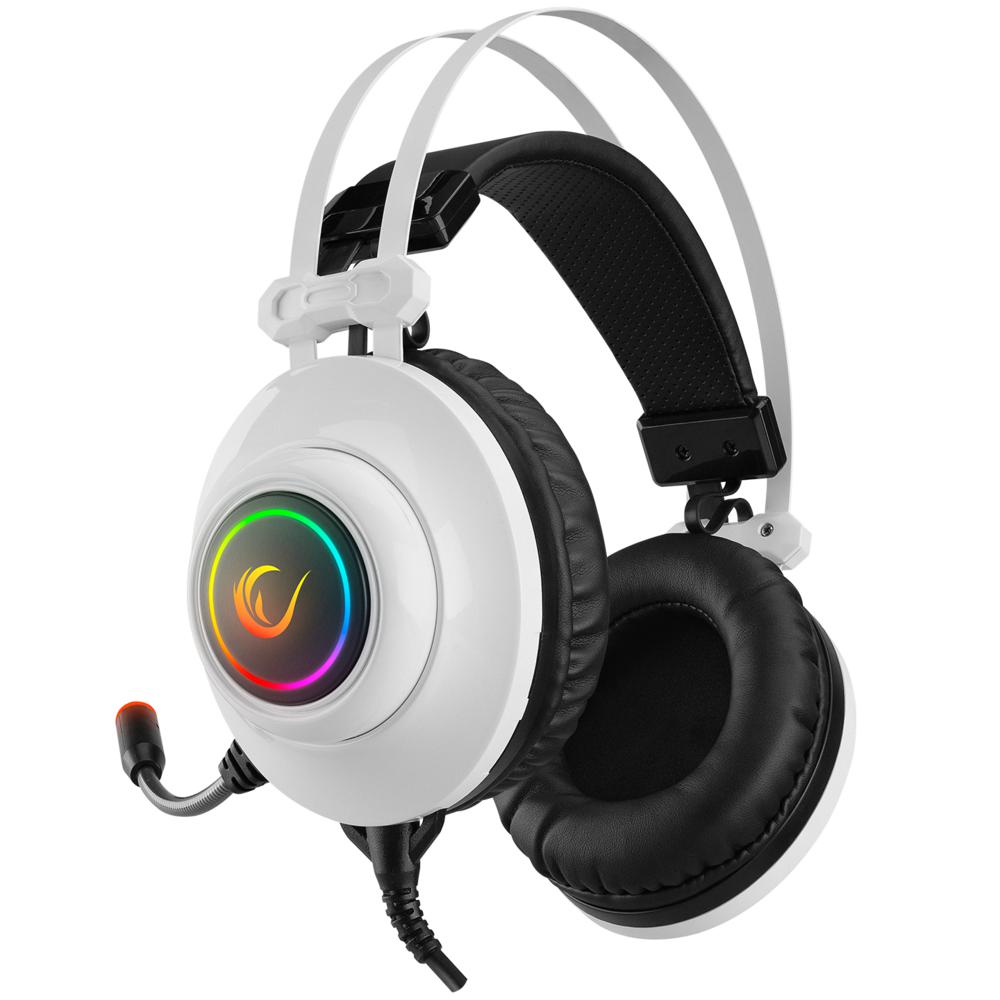 Rampage RM-K1 PULSAR Beyaz Usb 7.1 Surround+Titreşim RGB Işık Efektli Gaming Kulaklık
