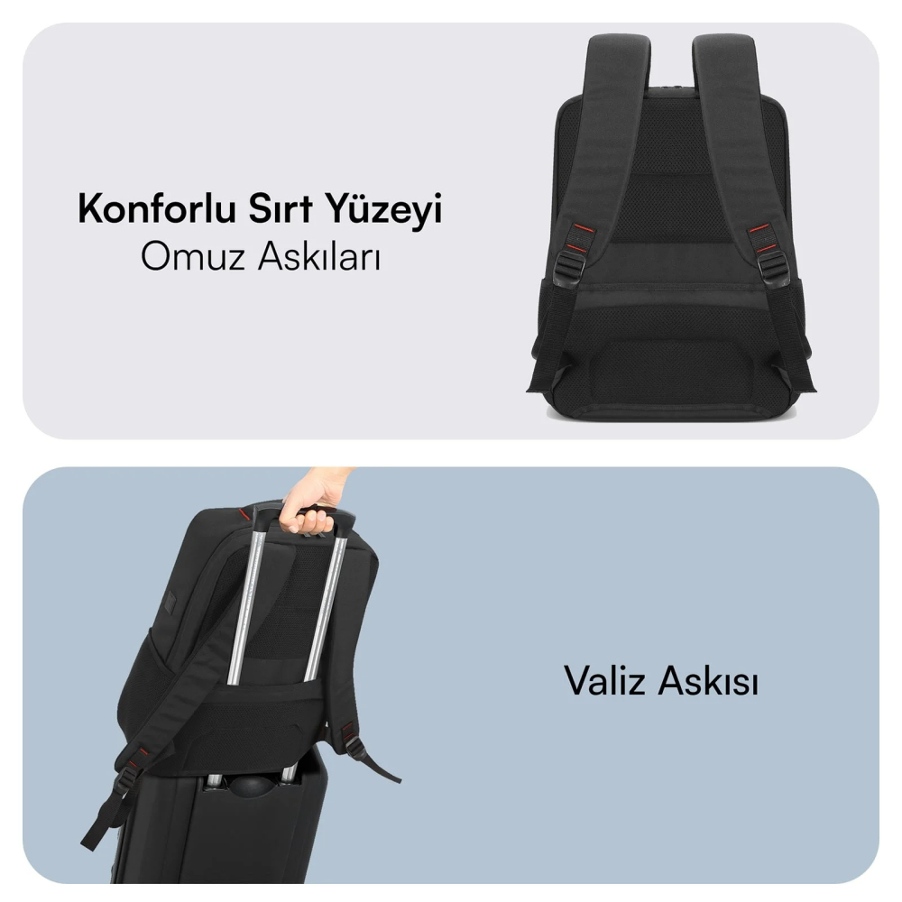 MACK MCC-804 14.1" Business X Notebook Sırt Çantası Siyah