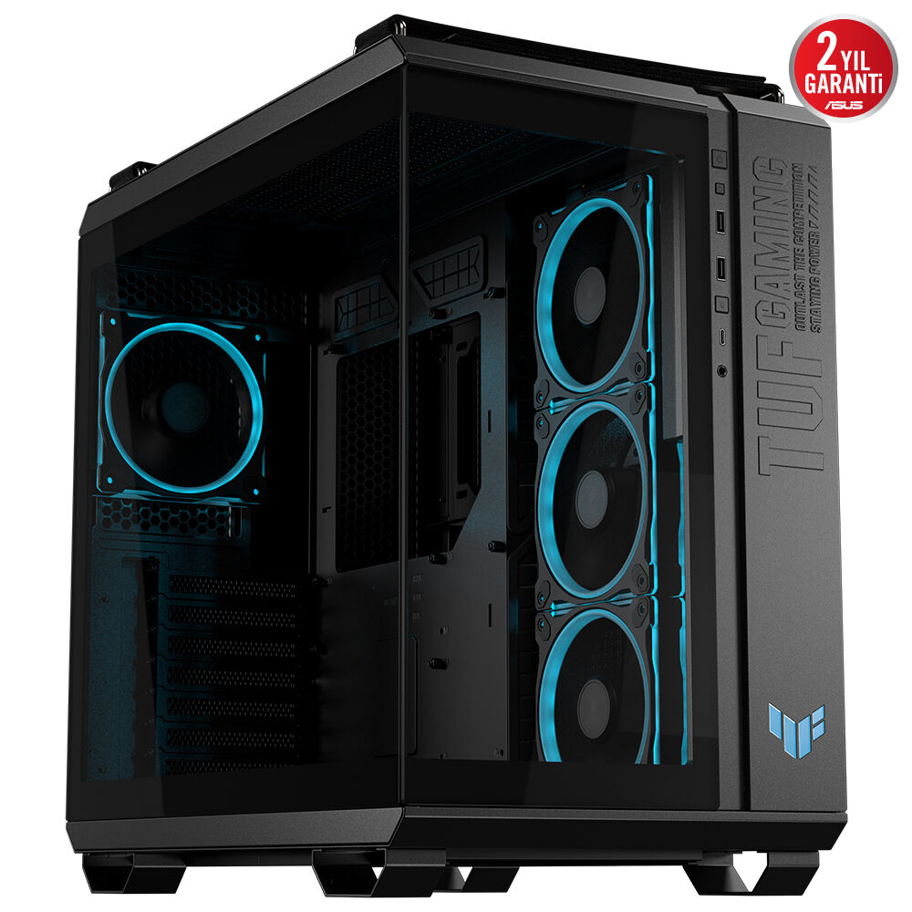 Asus TUF GAMING GT502 Siyah Horizon Temperli Cam ATX Mid Tower Fanlı ARGB  Kasa