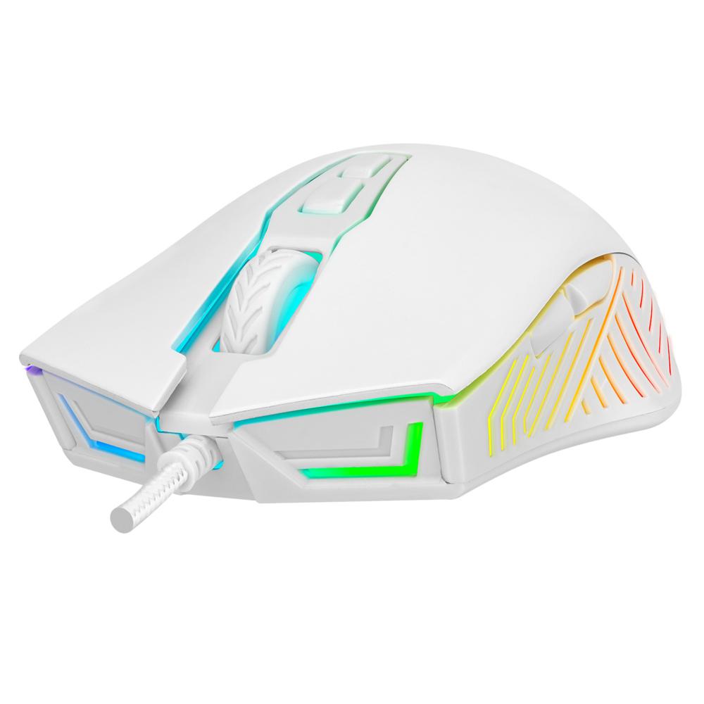 Rampage SMX-G68 SPEAR V2 FULL RGB 12800 DPI Beyaz 7D Makrolu Gaming Oyuncu Mouse