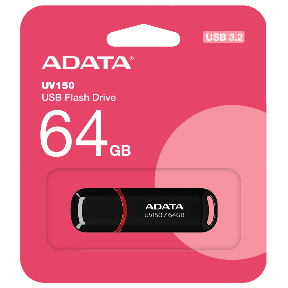ADATA UV150 64GB USB3.2 Black AUV150-64G-RBK