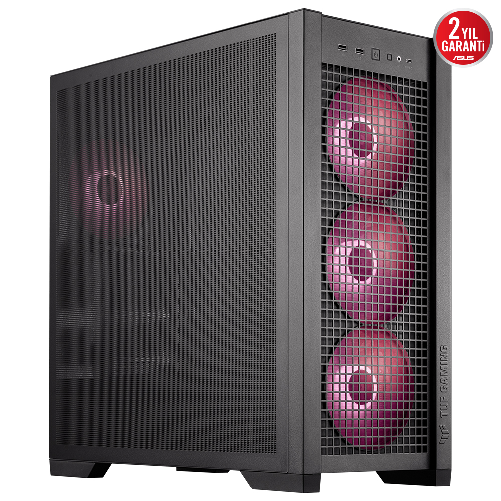 Asus TUF GAMING GT302 Siyah Temperli Cam EATX Mid Tower Fanlı ARGB  Kasa