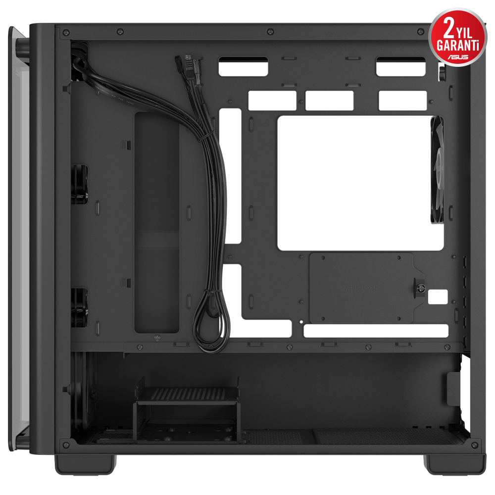 Asus A23 PLUS Siyah Temperli Cam mATX Mid Tower Fanlı ARGB Kasa