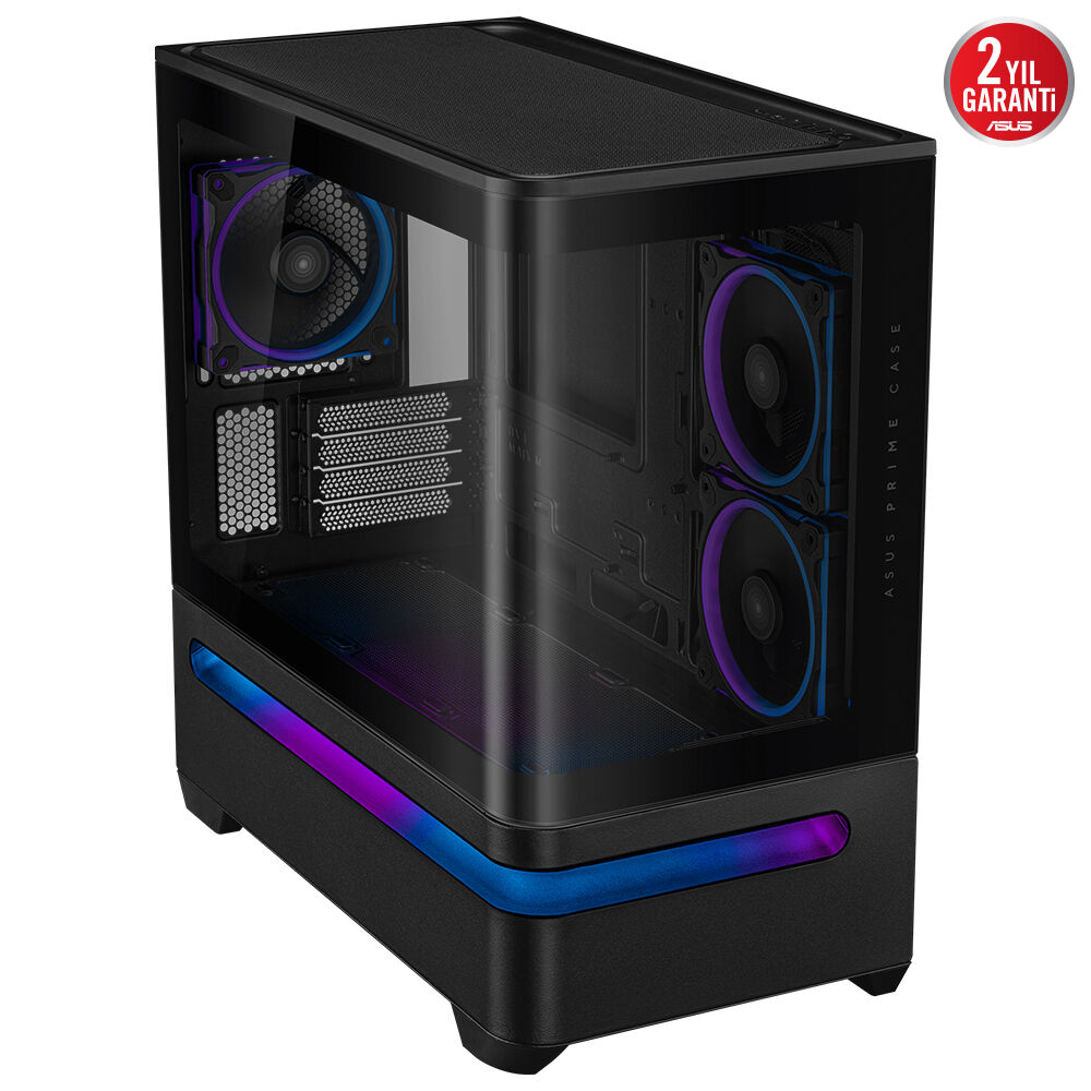 Asus PRIME AP202 Siyah Temperli Cam mATX Mini Tower Fanlı ARGB Kasa