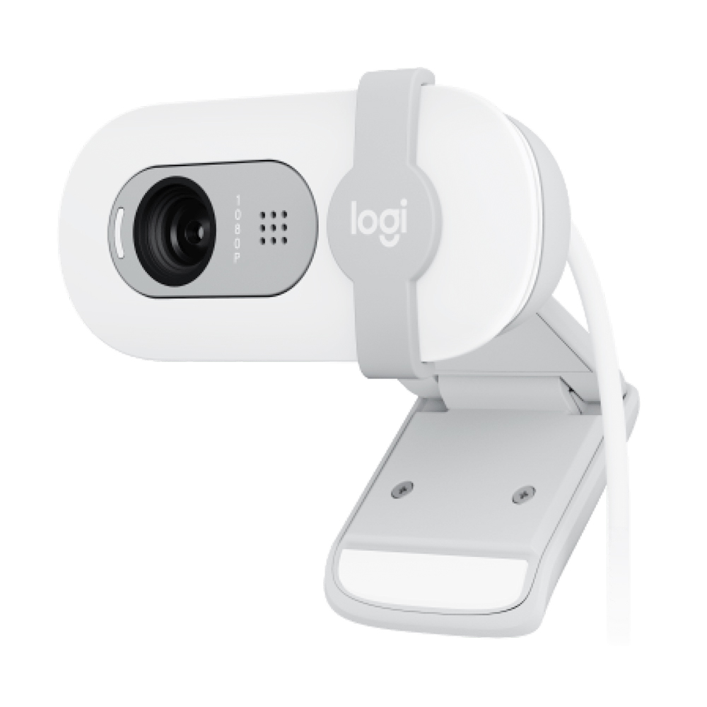 Logitech BRIO 100 Gizlilik Kapaklı 1080P Webcam Beyaz 960-001617