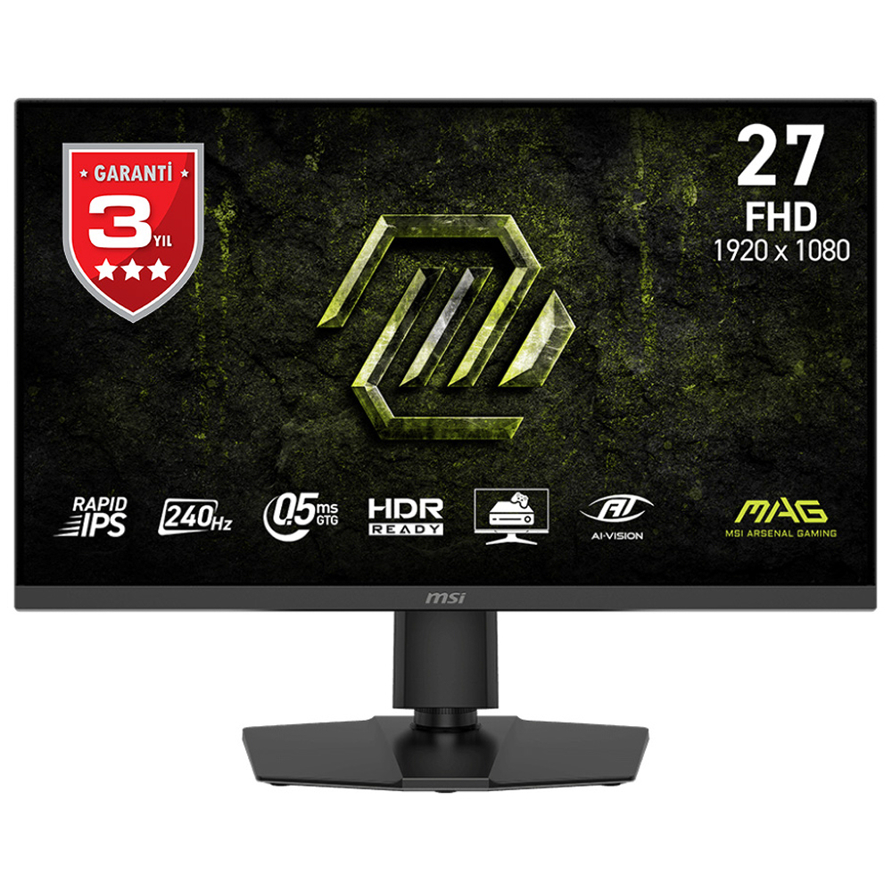 MSI 27" MAG 272PF X24 Flat RAPID IPS 0.5ms(GTG) Adaptive-Sync Siyah FHD Monitör