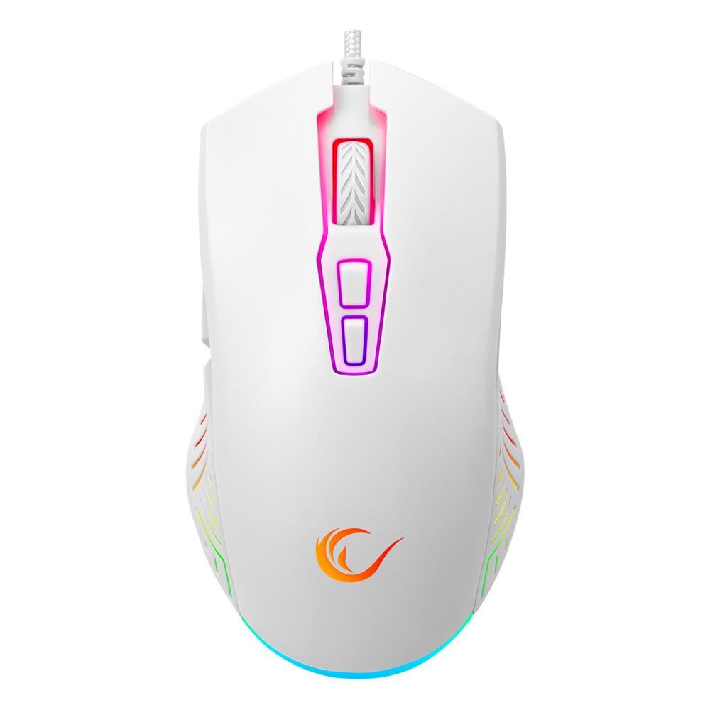 Rampage SMX-G68 SPEAR V2 FULL RGB 12800 DPI Beyaz 7D Makrolu Gaming Oyuncu Mouse