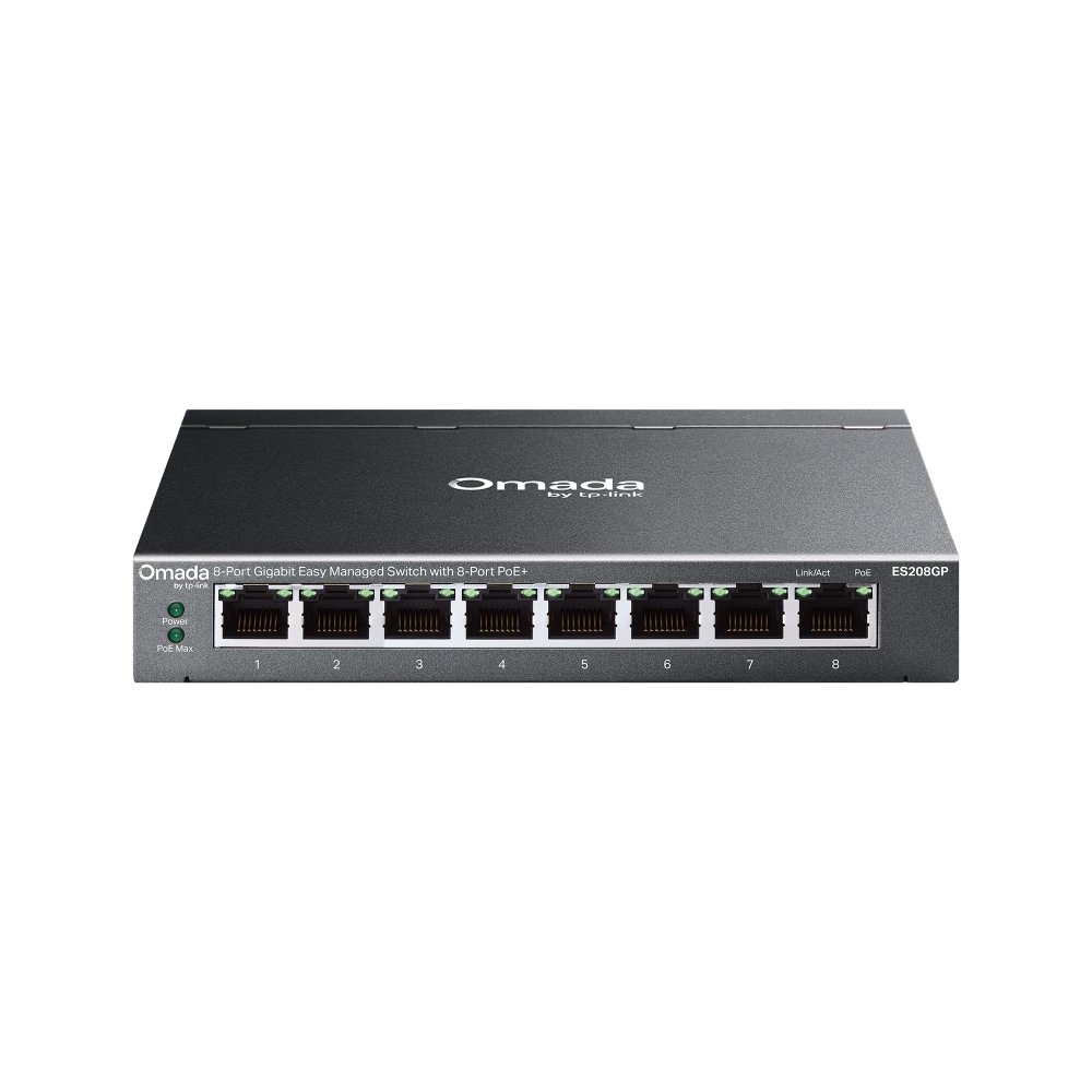 TP-LINK OMADA ES208GP 8 Port Gigabit 8 Port POE+ Kolay Yönetilebilir Desktop Swıtch