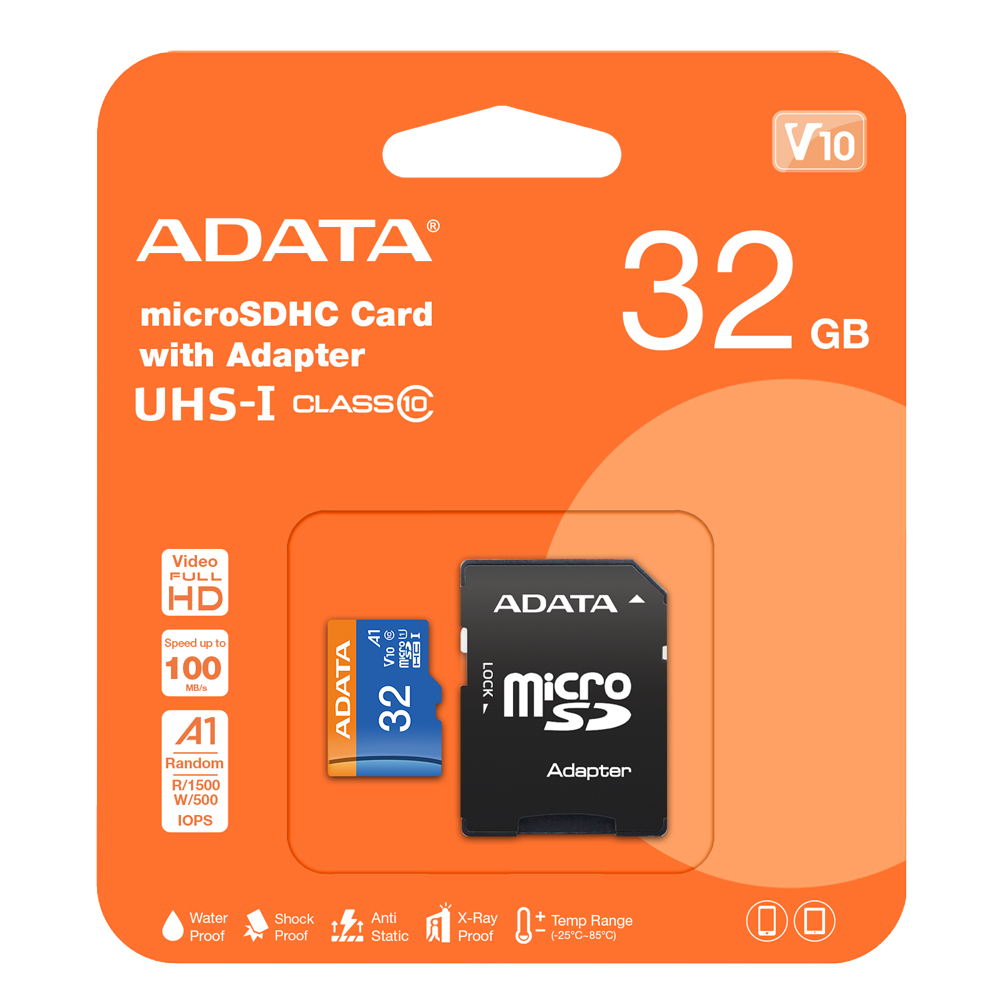 Adata Premier 32GB Micro SDHC U1/C10 AUSDH32GUICL10A1-RA1
