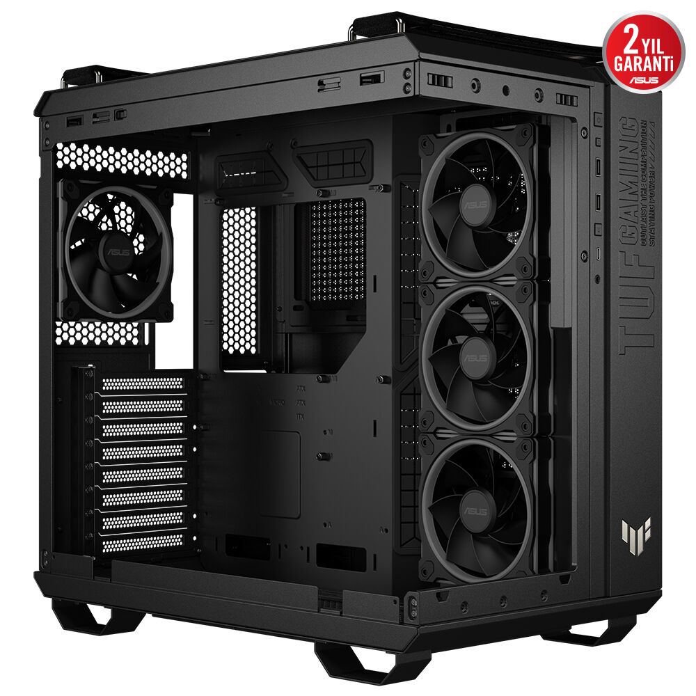 Asus TUF GAMING GT502 Siyah Horizon Temperli Cam ATX Mid Tower Fanlı ARGB  Kasa
