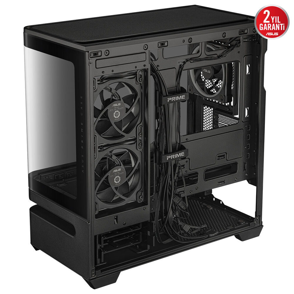 Asus PRIME AP202 Siyah Temperli Cam mATX Mini Tower Fanlı ARGB Kasa
