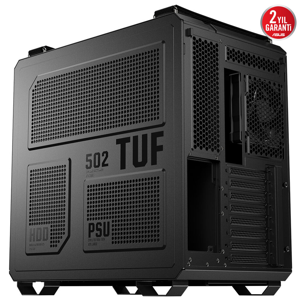 Asus TUF GAMING GT502 Siyah Horizon Temperli Cam ATX Mid Tower Fanlı ARGB  Kasa