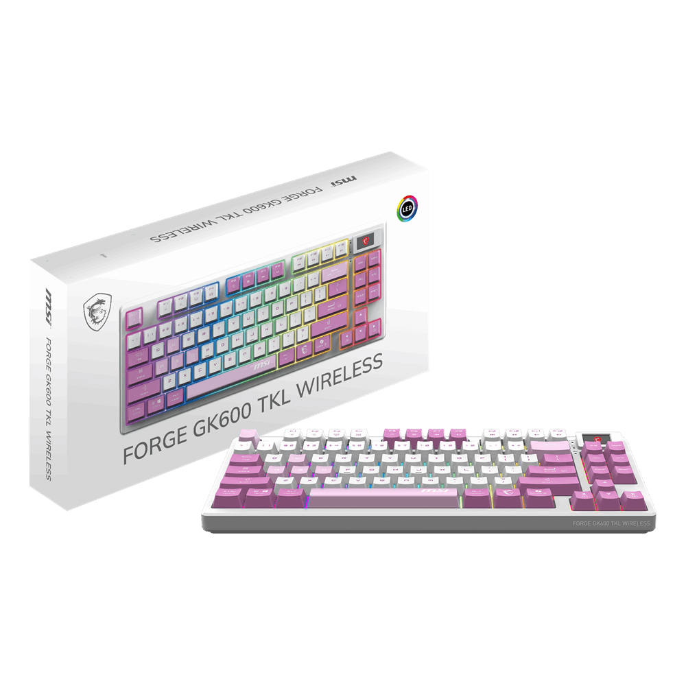 MSI GG FORGE GK600 TKL W VIOLET TR MEKANİK GAMING KLAVYE