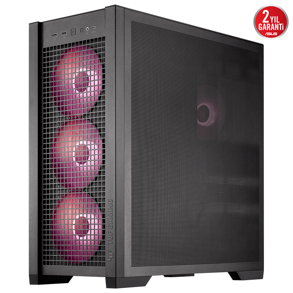 Asus TUF GAMING GT302 Siyah Temperli Cam EATX Mid Tower Fanlı ARGB  Kasa