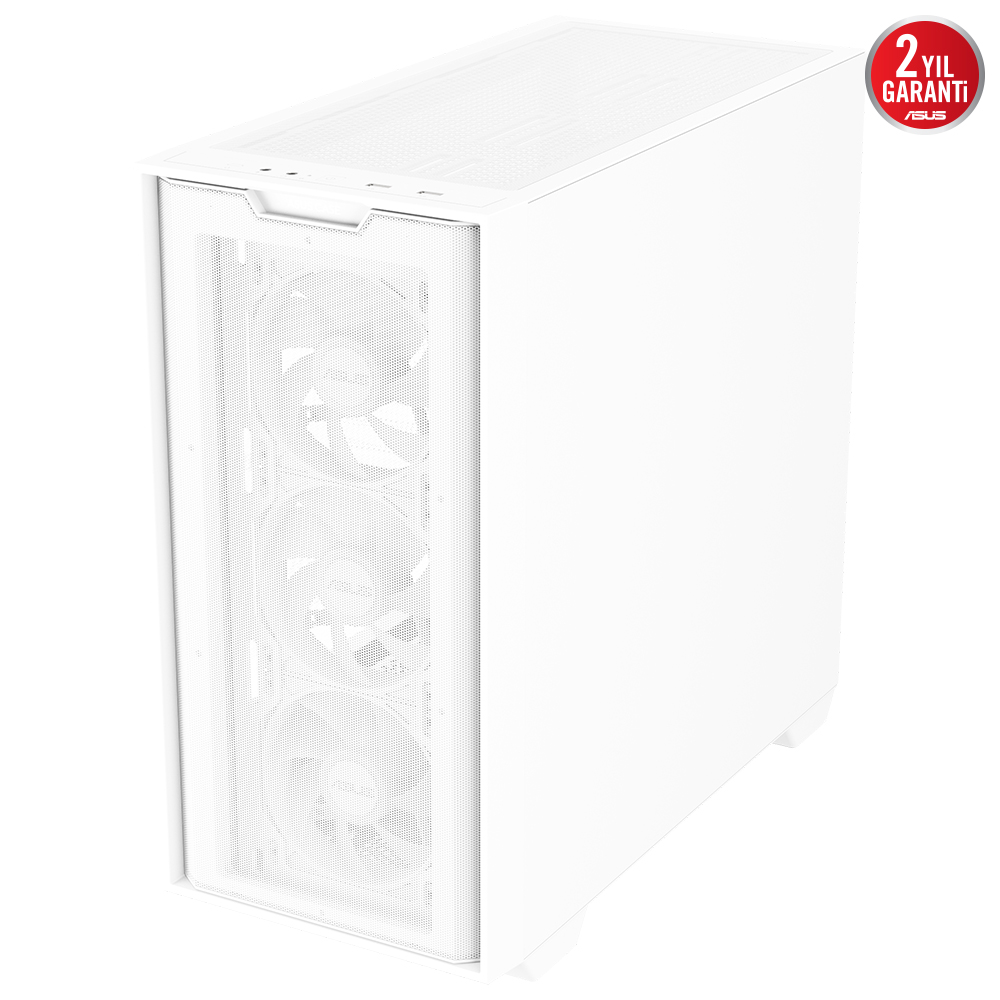 Asus A21 PLUS Beyaz Temperli Cam mATX Mid Tower Fanlı ARGB Kasa