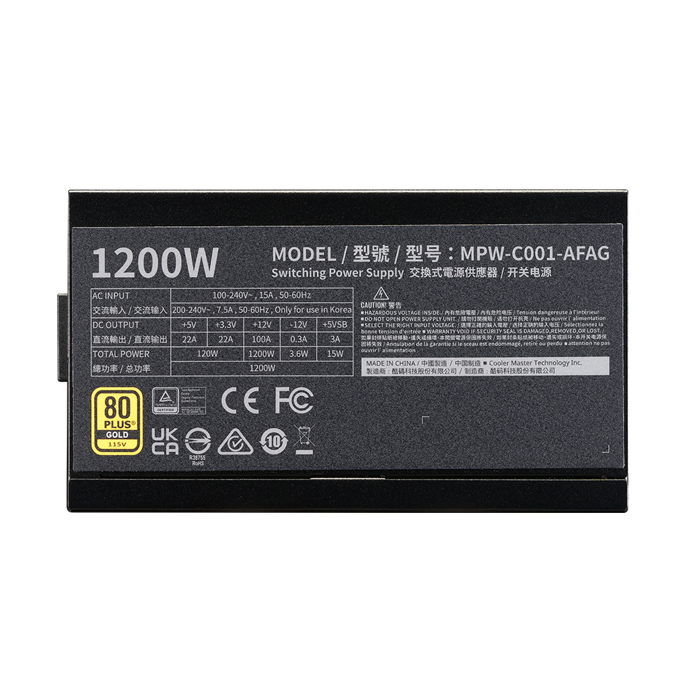 Cooler Master 1200W 80+ Gold ELIT Full Modüler Güç Kaynağı