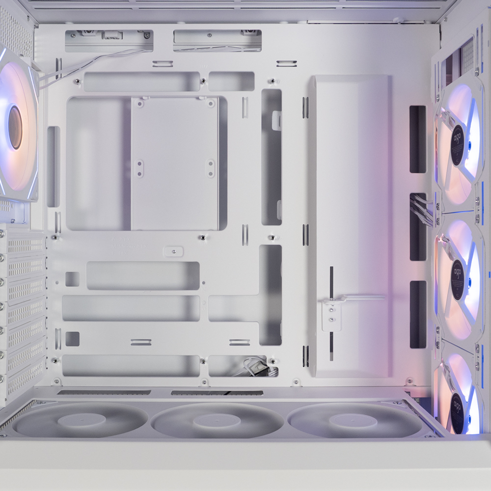 AIGO AIRNOVA Beyaz 850W 80+ Bronze 7 Fanlı ARGB Mid Tower Kasa