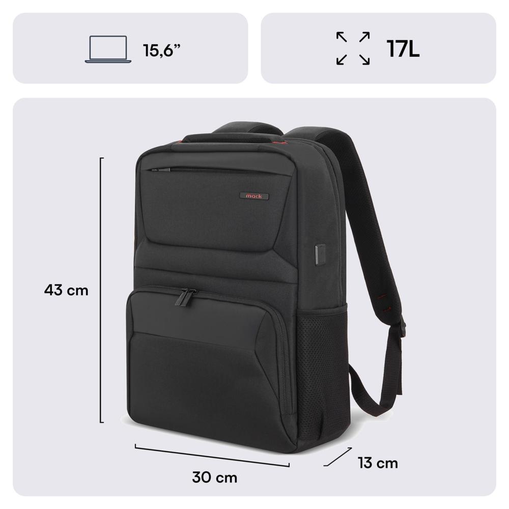 MACK MCC-805 15.6" Business X Notebook Sırt Çantası Siyah