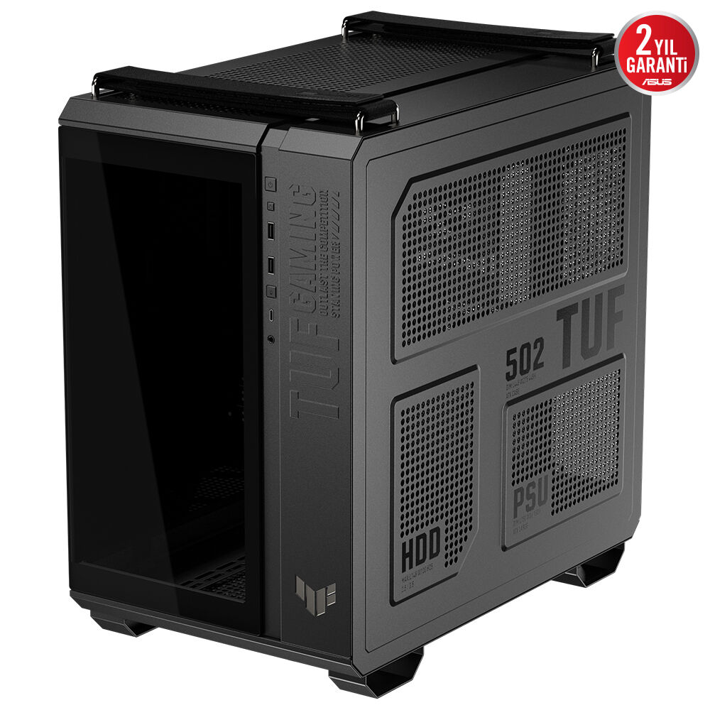 Asus TUF GAMING GT502 Siyah Horizon Temperli Cam ATX Mid Tower Fanlı ARGB  Kasa