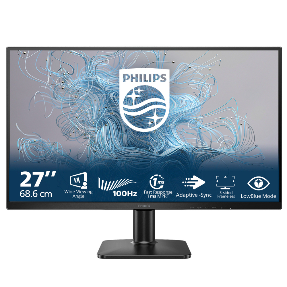 Philips 27" 27E2N1100L/01 LED Monitör Siyah 1ms