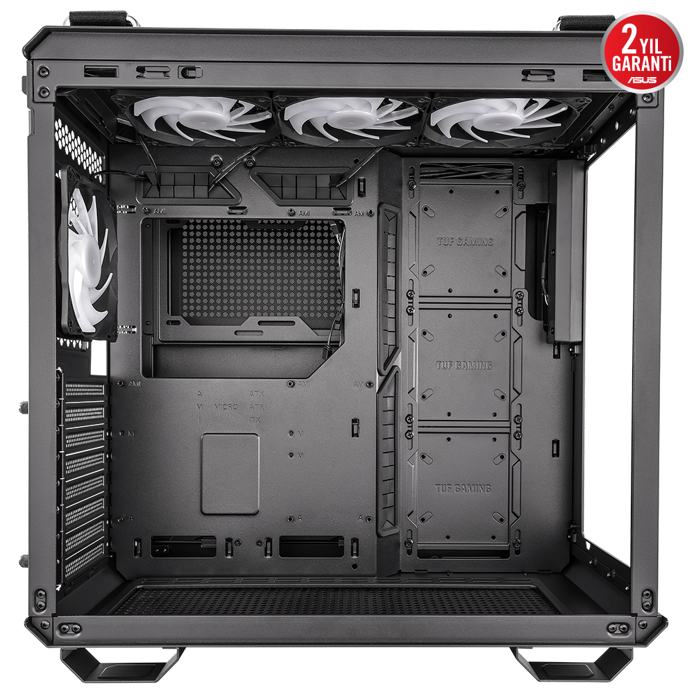 Asus TUF GAMING GT502 PLUS Siyah Panaromik Temperli Cam ATX Mid Tower Fanlı Kasa
