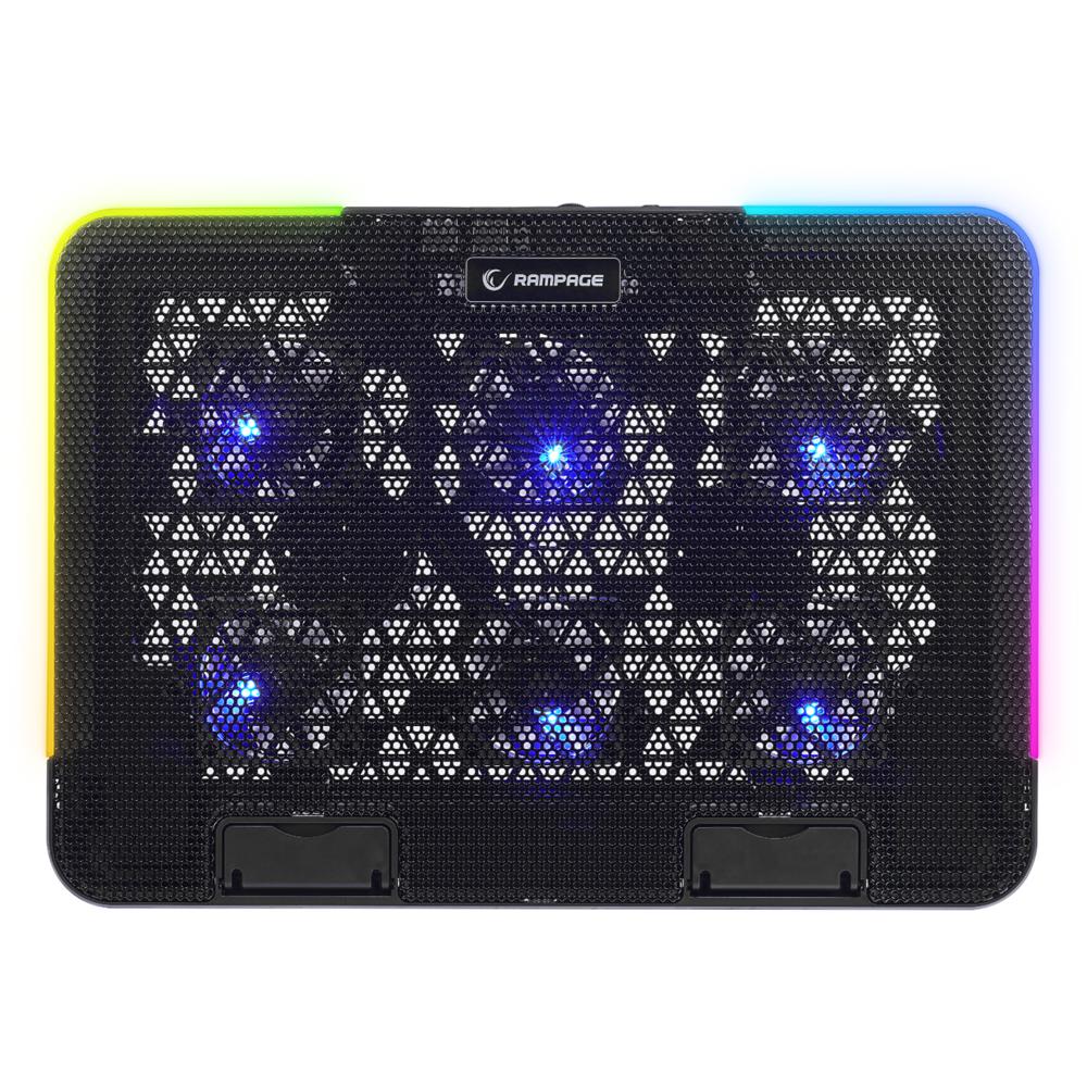 Rampage SIXPOWER R9 6 Fan RGB Işıklı Telefon Tutuculu Notebook Soğutucu Stand