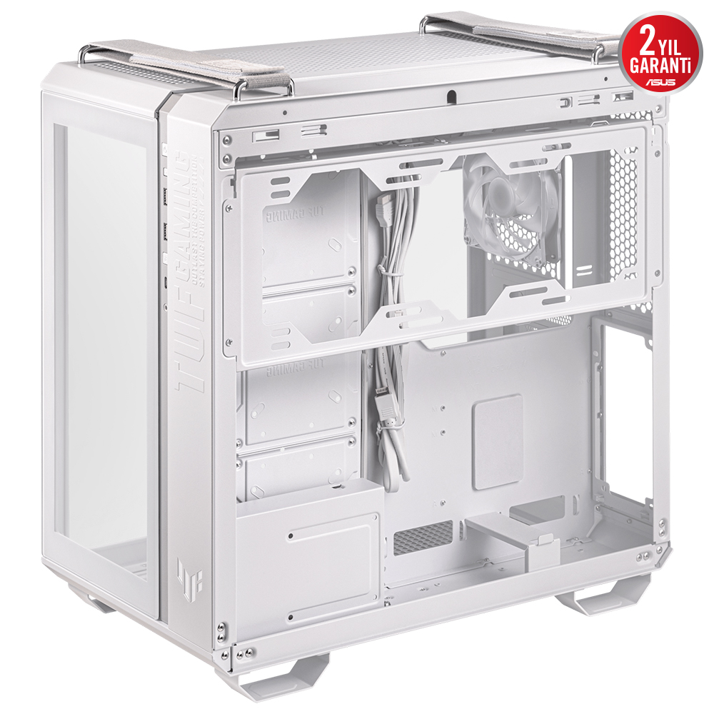 Asus TUF GAMING GT502 PLUS Beyaz Panaromik Temperli Cam ATX Mid Tower Fanlı Kasa