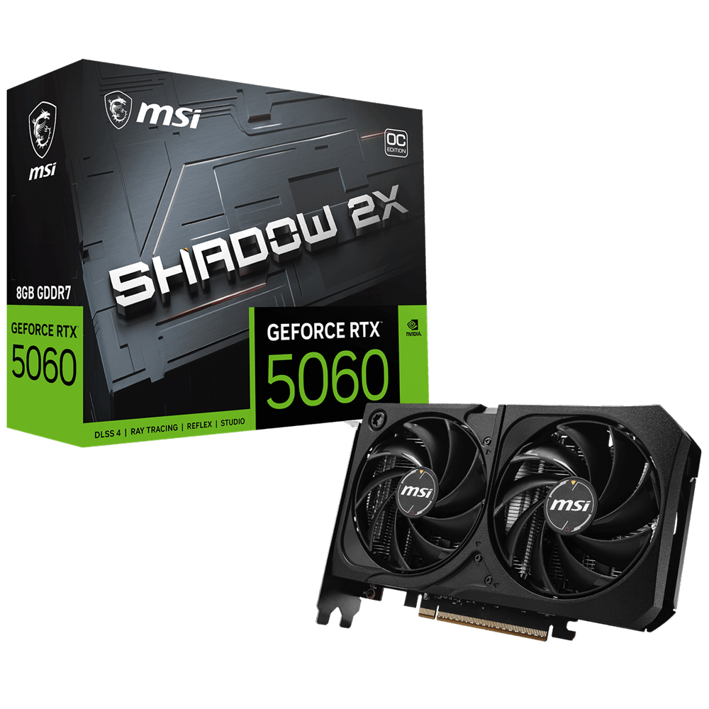 MSI VGA GEFORCE RTX 5060 8G SHADOW 2X OC MAX 8GB GDDR7 128B DX12