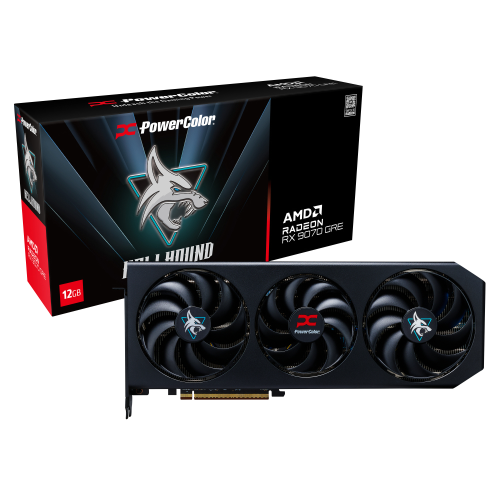 PowerColor Hellhound RX9070GRE 12G-L/OC 12GB 192Bit GDDR6