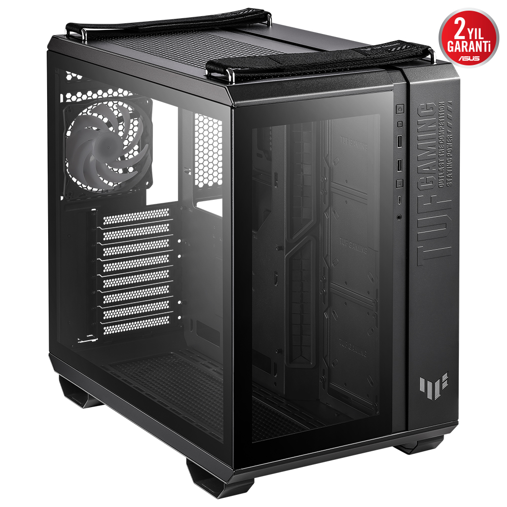 Asus TUF GAMING GT502 PLUS Siyah Panaromik Temperli Cam ATX Mid Tower Fanlı Kasa