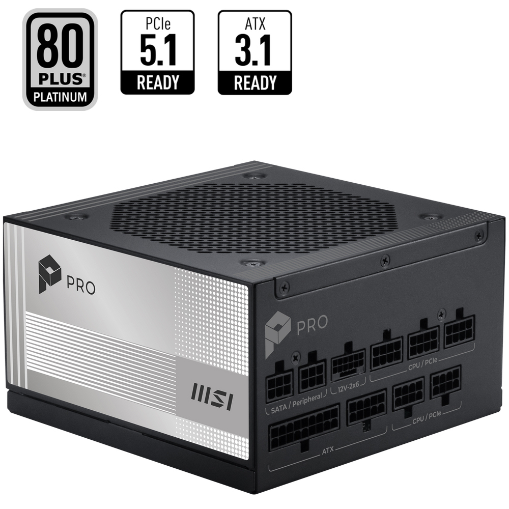 MSI PSU PRO A850PL PCIE5 850W 80+ Platınıum Güç Kaynağı