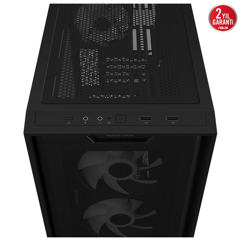 Asus A21 PLUS Siyah Temperli Cam mATX Mid Tower Fanlı ARGB  Kasa