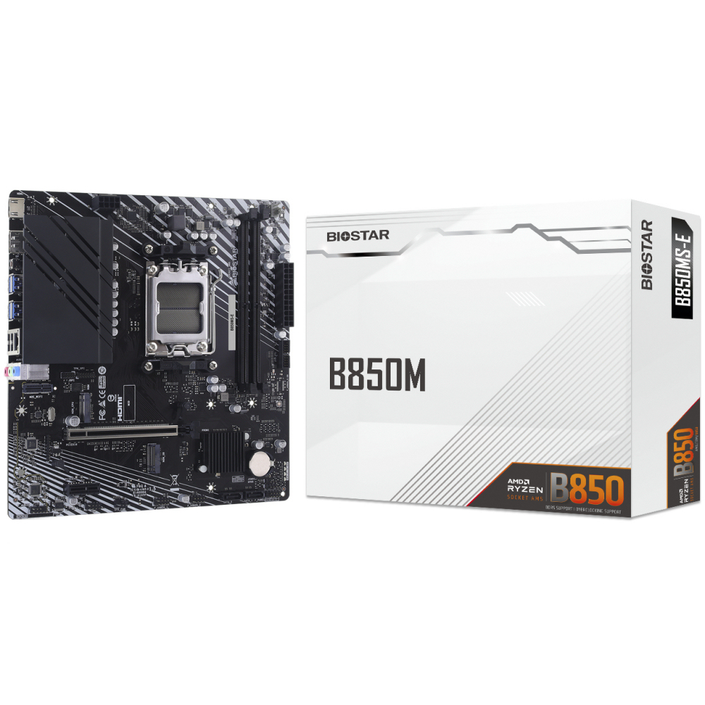 Biostar B850MS-E AMD AM5 DDR5 8000 HDMI DP 2xM2 mATX
