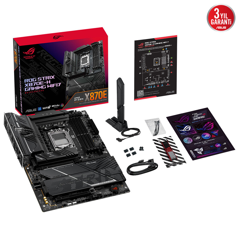 Asus ROG STRIX X870E-H GAMING WIFI7 AMD X870 AM5 DDR5 8000 HDMI 2xUSB4 4x M2 ATX