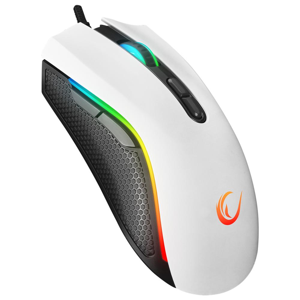 Rampage SMX-R44 V2 Makrolu RGB Ledli Kablolu Beyaz Gaming Oyuncu Mouse
