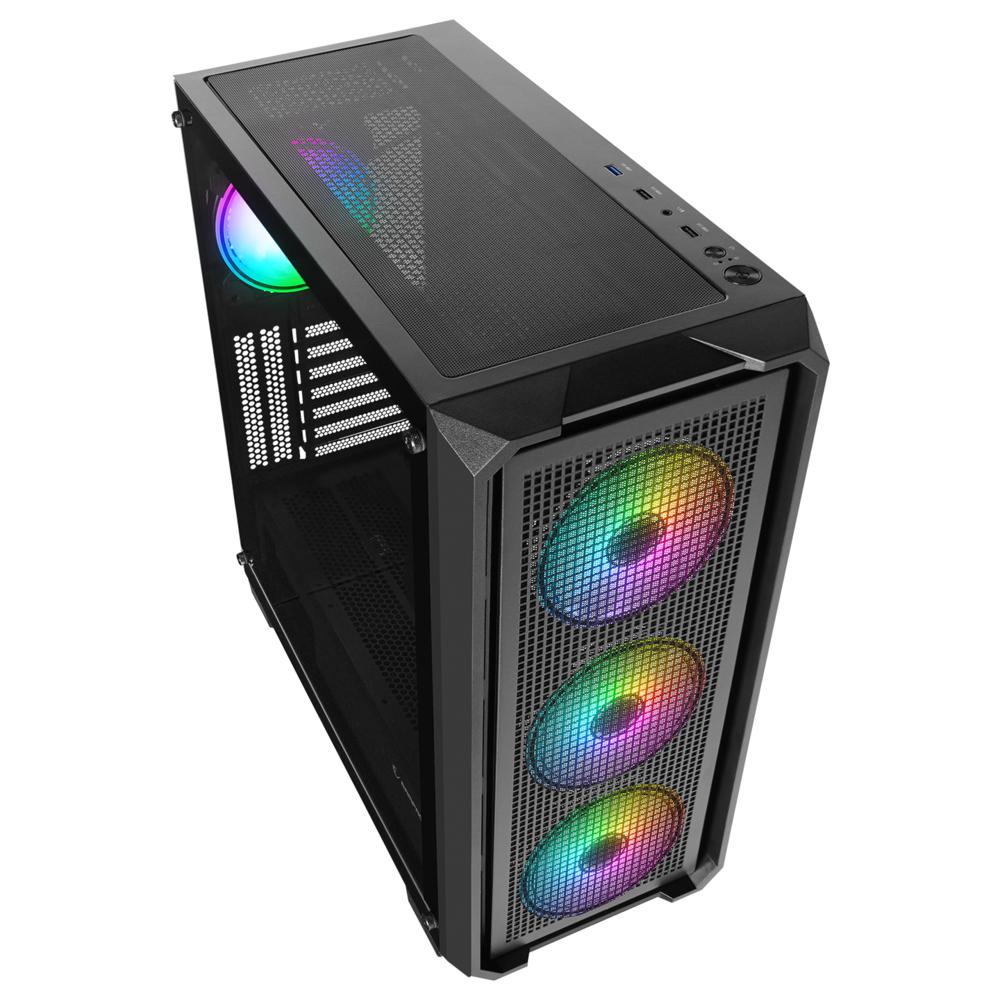 Rampage X-CHAIN Temper Camlı 750W(Peak) 80Plus Bronze 4 Adet RGB Fanlı Kasa