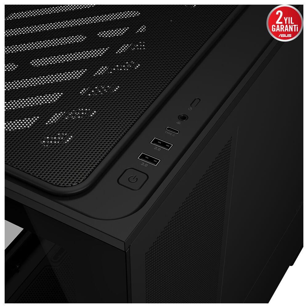 Asus PRIME AP202 Siyah Temperli Cam mATX Mini Tower Fanlı ARGB Kasa