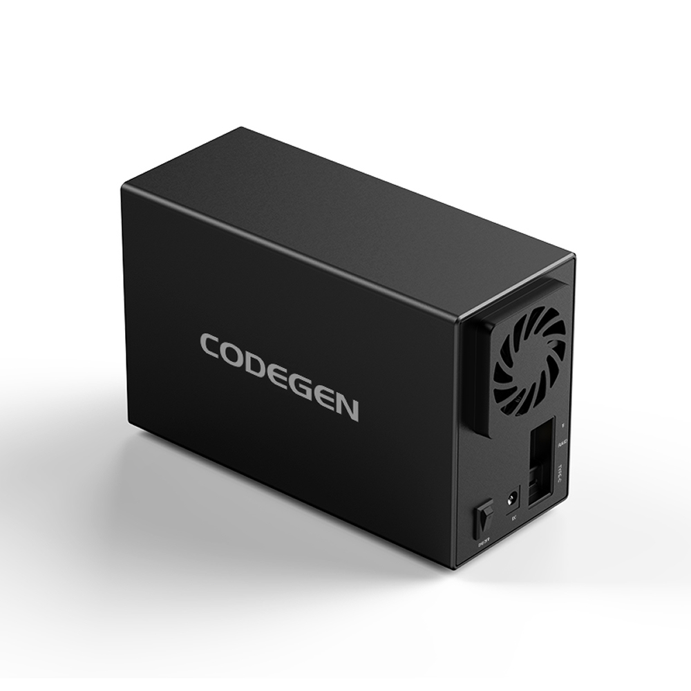 Codegen 2.5/3.5 Sata SSD 2x20TB Disk Yuvalı Dual Raid HD SSD Kutusu CDG-HDC-35DUO