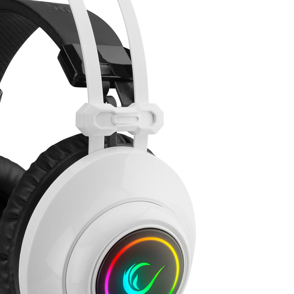 Rampage RM-K1 PULSAR Beyaz Usb 7.1 Surround+Titreşim RGB Işık Efektli Gaming Kulaklık