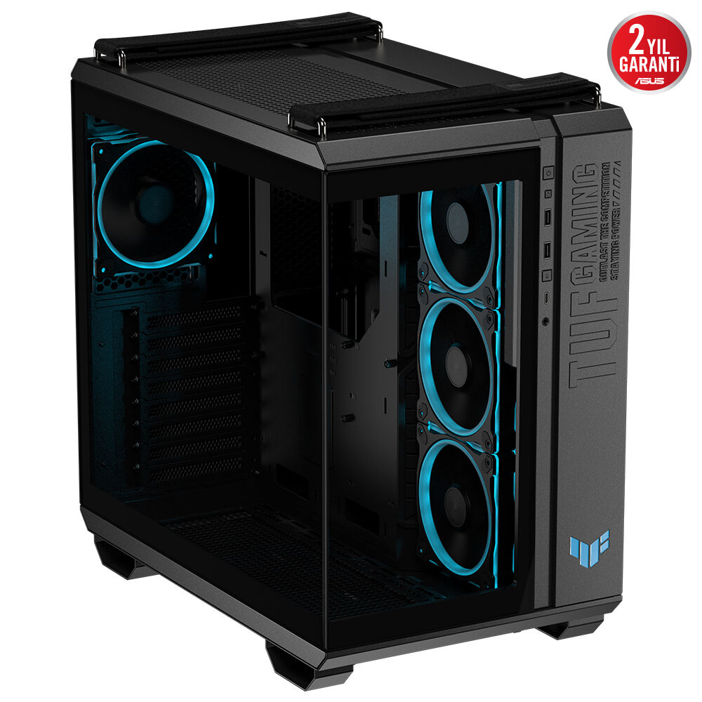 Asus TUF GAMING GT502 Siyah Horizon Temperli Cam ATX Mid Tower Fanlı ARGB  Kasa