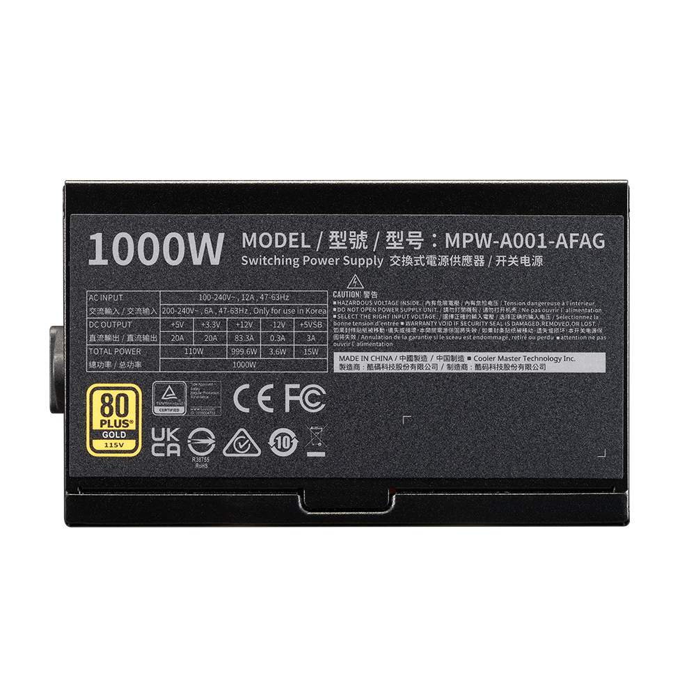 Cooler Master 1000W 80+ Gold ELIT Full Modüler Güç Kaynağı