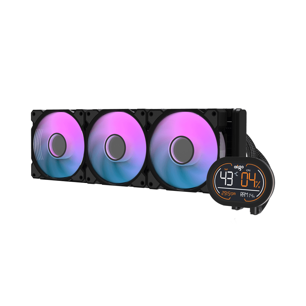 AIGO DH360D ARGB LCD 360mm Siyah Sıvı Soğutma 1851/AM5